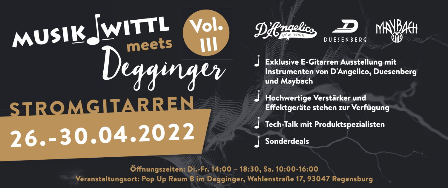 Stromgitarren Vol. 3 | 26.04 - 30.04 im Degginger
