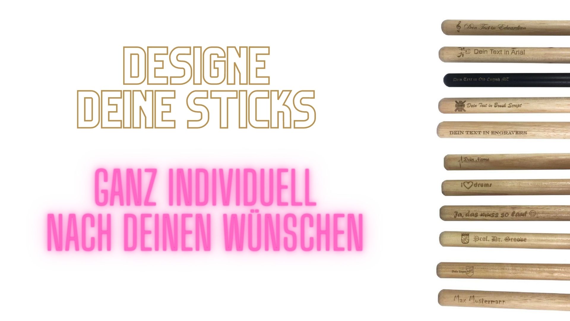 DEIN STOCK - Dein Design auf jedem Drum-Stick